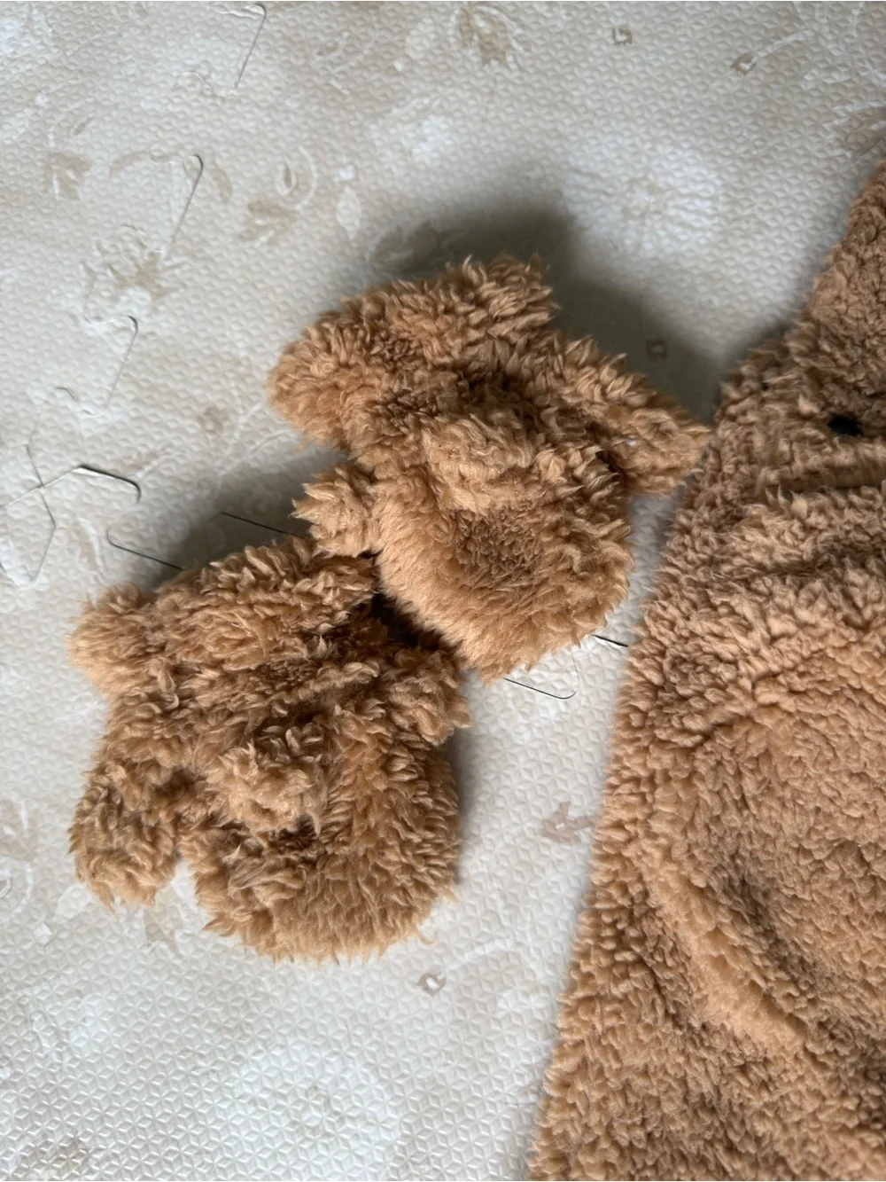 OshKosh B'gosh Teddy Fleece Overalls in Camel